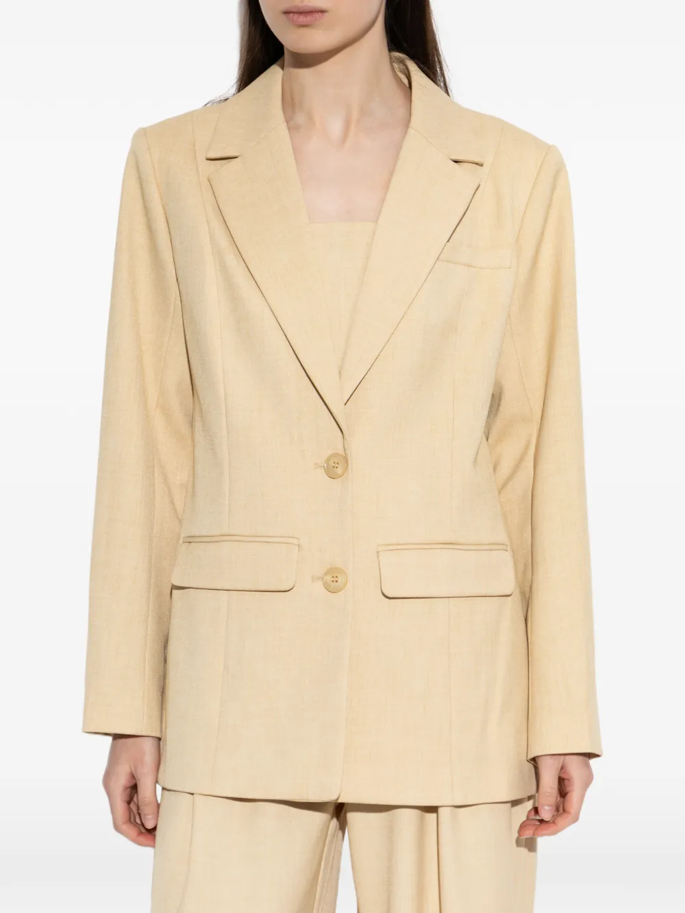  Gestuz Stacy Pocket Button Blazer - Neutrals 