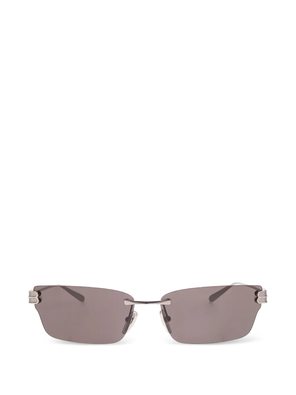Balenciaga Eyewear rectangle rimless sunglasses - Argento