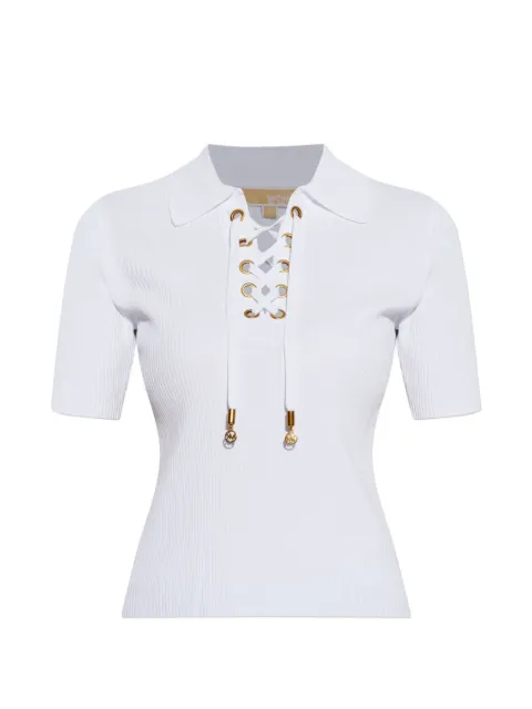 Michael Michael Kors lace-up polo top 