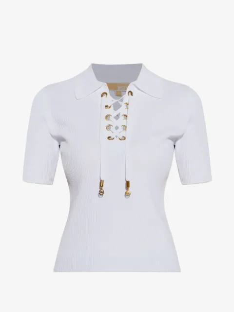 Michael Michael Kors Poloshirt mit Schnürung