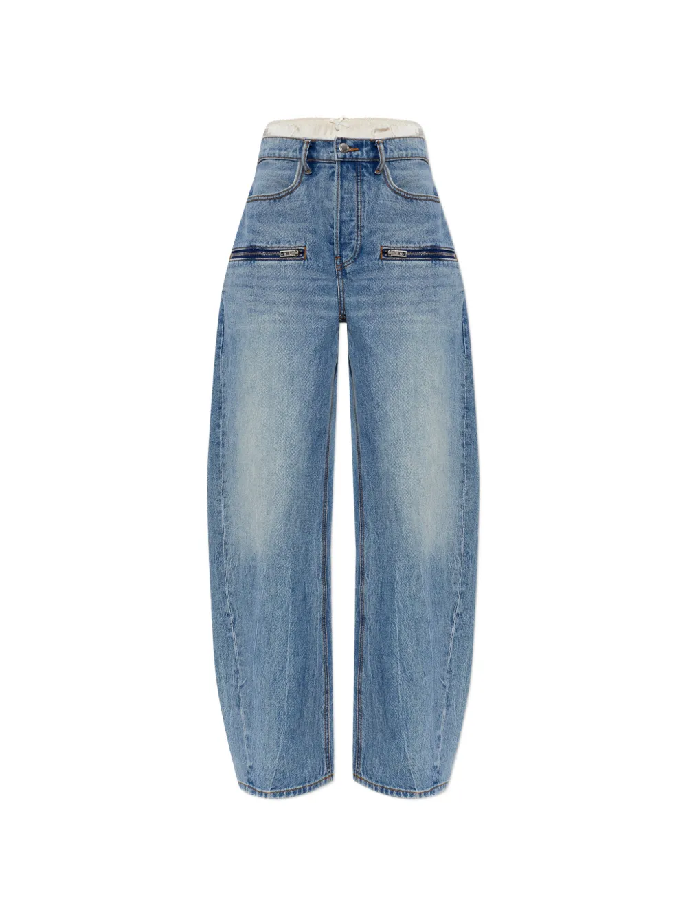 Alexander Wang zip cotton jeans - Blu