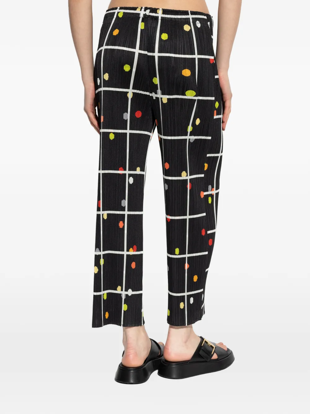 【サイズ本文写真要確認】CROSSING DOTS【お値下げ不可】 Pleats Please Issey Miyake Crossing Dots パンツ | ブラック