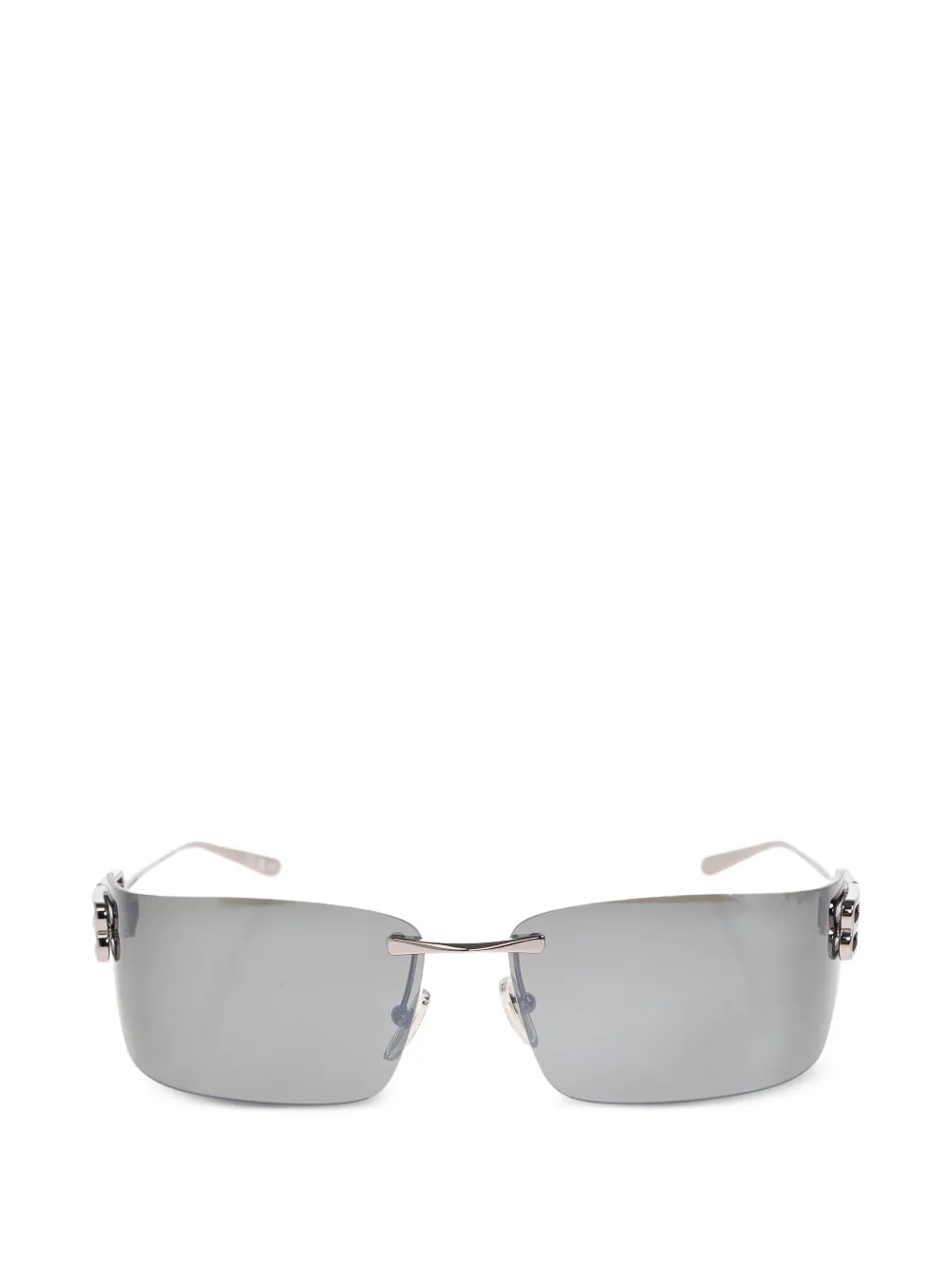 Balenciaga Eyewear rimless square sunglasses - Grigio