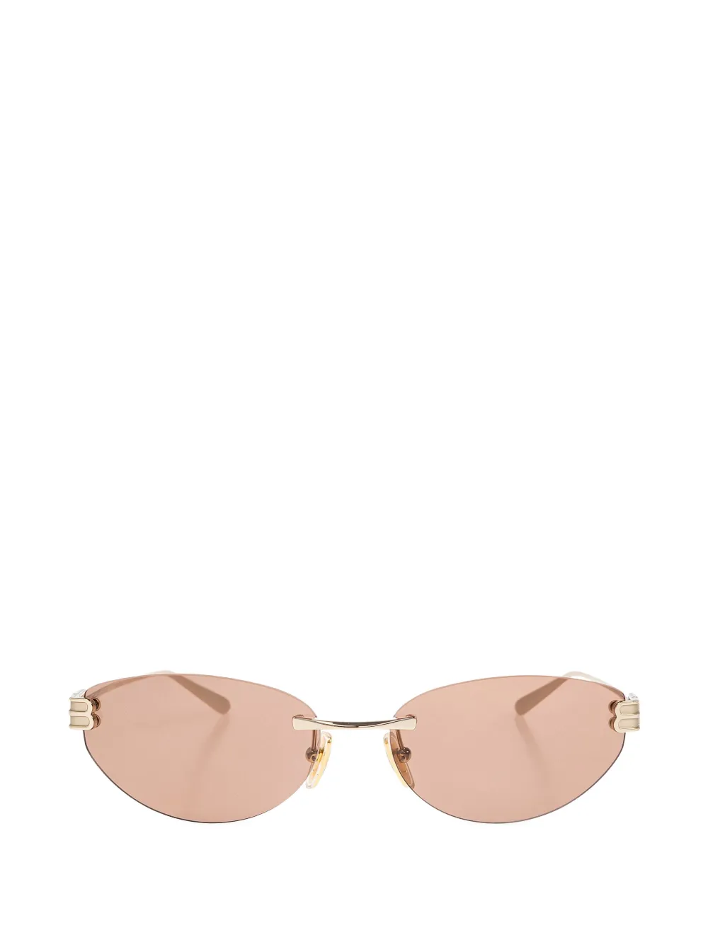 Balenciaga Eyewear rimless oval-lens sunglasses - Oro