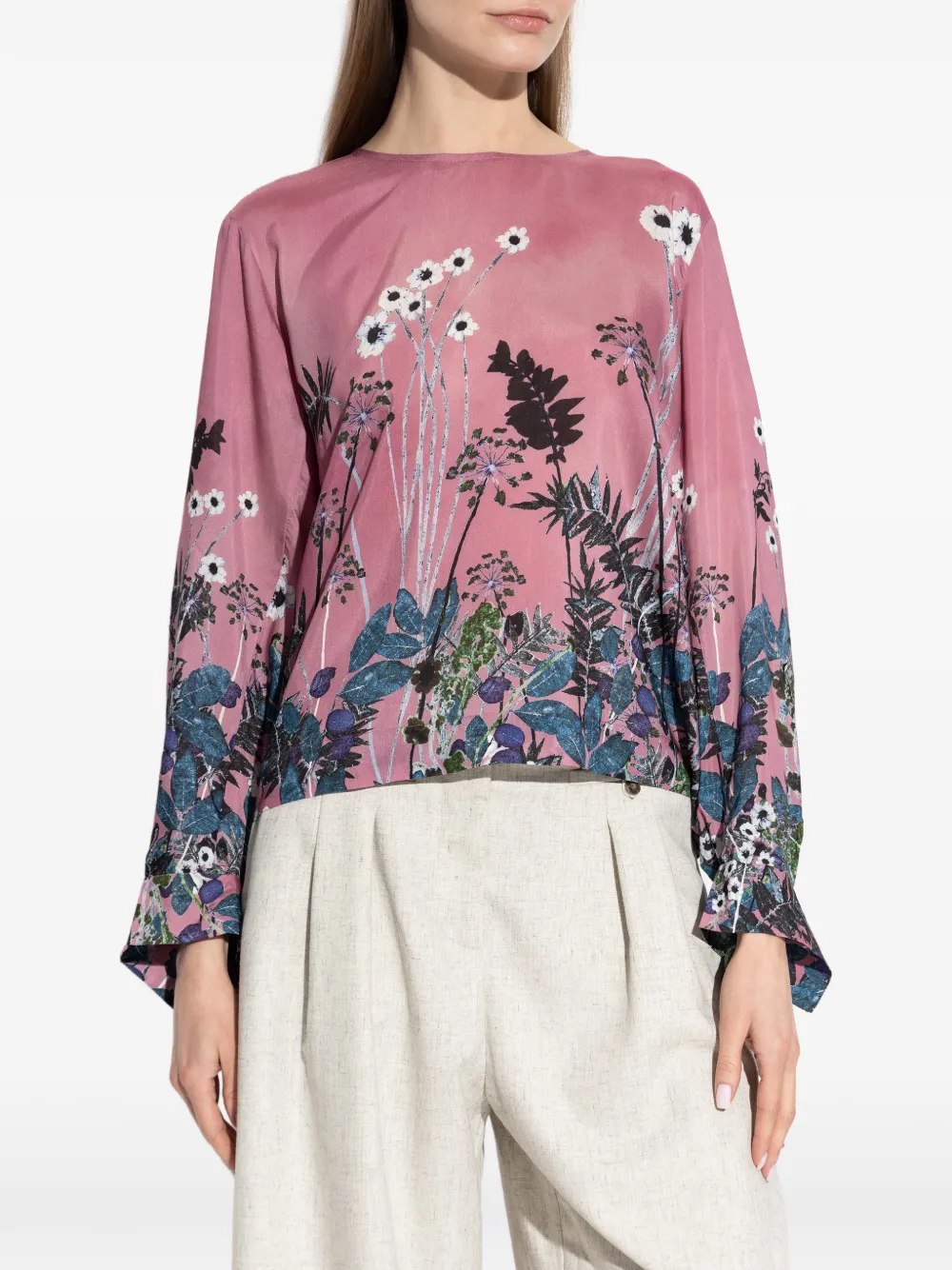  Munthe Basilia Floral-print Blouse - Pink 