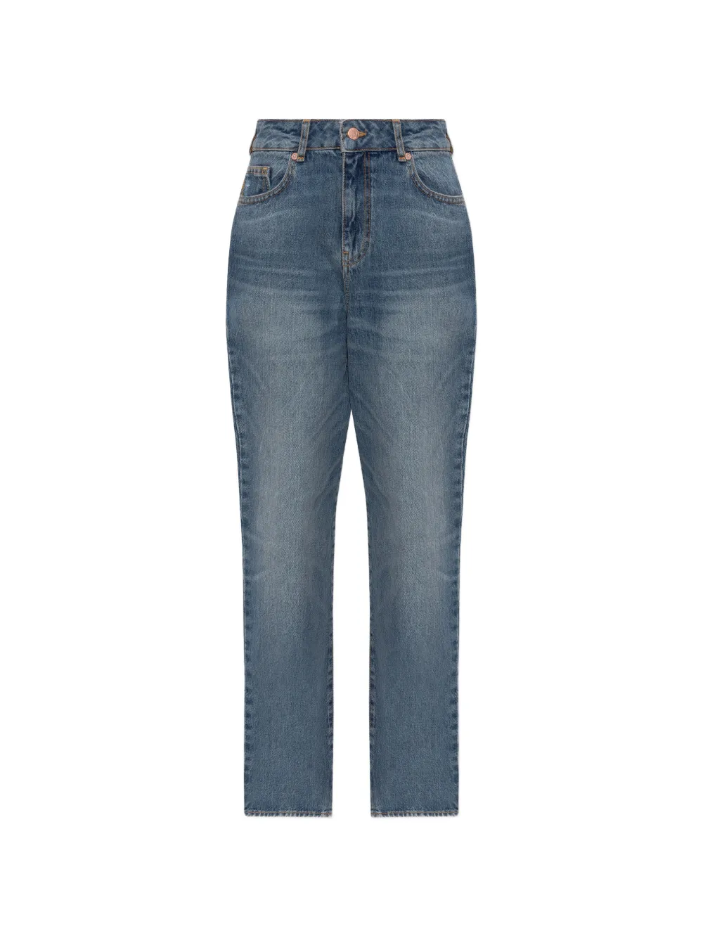Emporio Armani pocket cotton straight-leg jeans - Blu