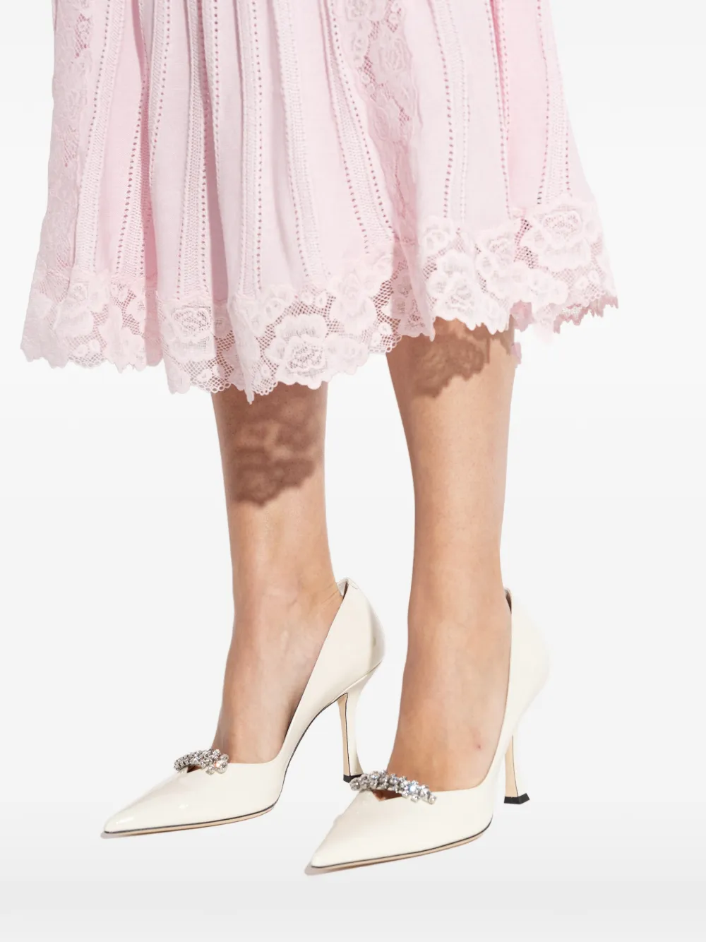 Jimmy Choo Belinda pumps verfraaid met kristallen Wit