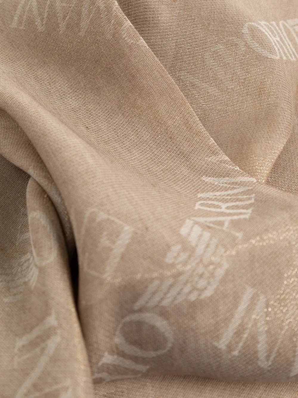 Emporio Armani Sjaal met logo Beige