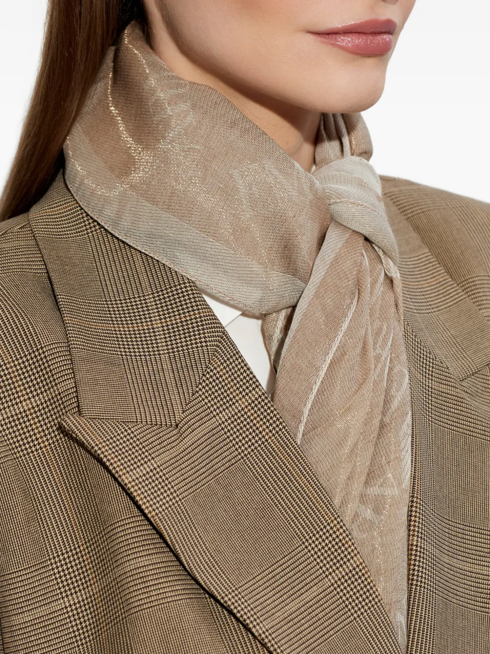 Emporio Armani Sjaal met logo Beige