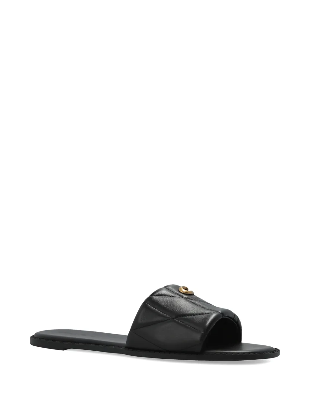 Coach Holly gewatteerde sandalen met logo Zwart