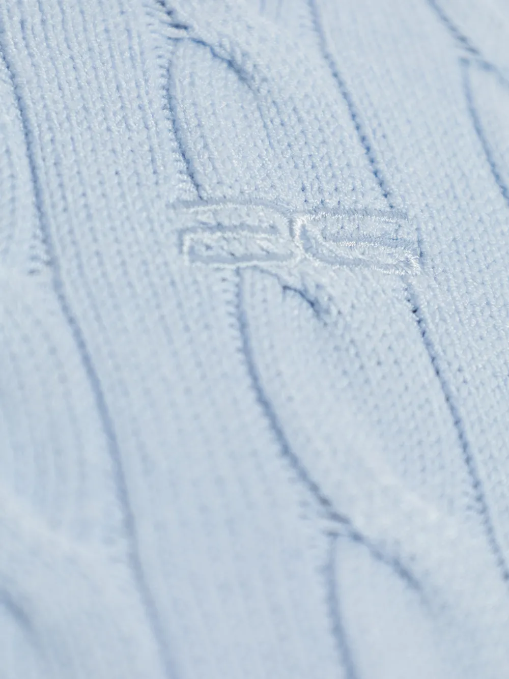 Gestuz Kabelgebreide polotop Blauw