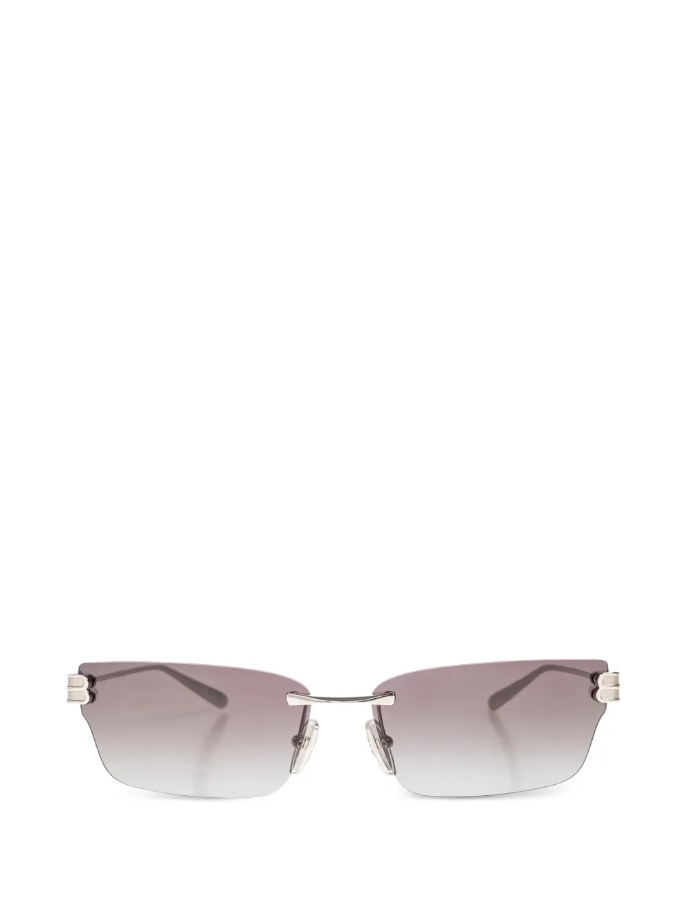 Balenciaga Eyewear BB-logo rimless sunglasses - Silber