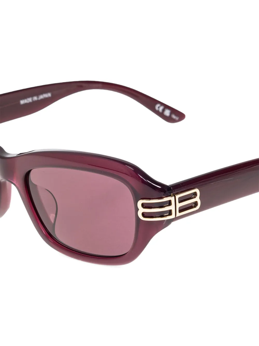 Balenciaga Eyewear Zonnebril met ovalen montuur en logo Paars