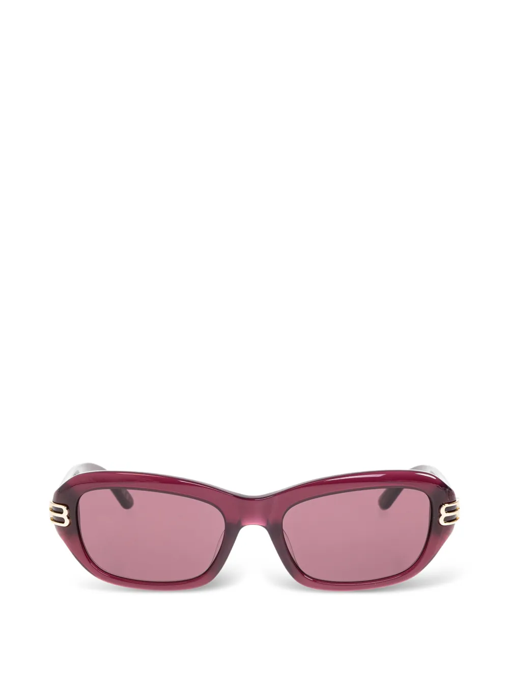 Balenciaga Eyewear logo oval-frame sunglasses - Viola