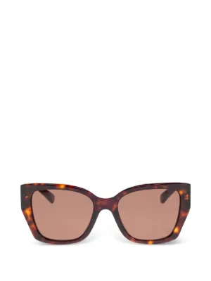 Balenciaga Eyewear Tortoise Logo Sunglasses | Brown  display picture 1