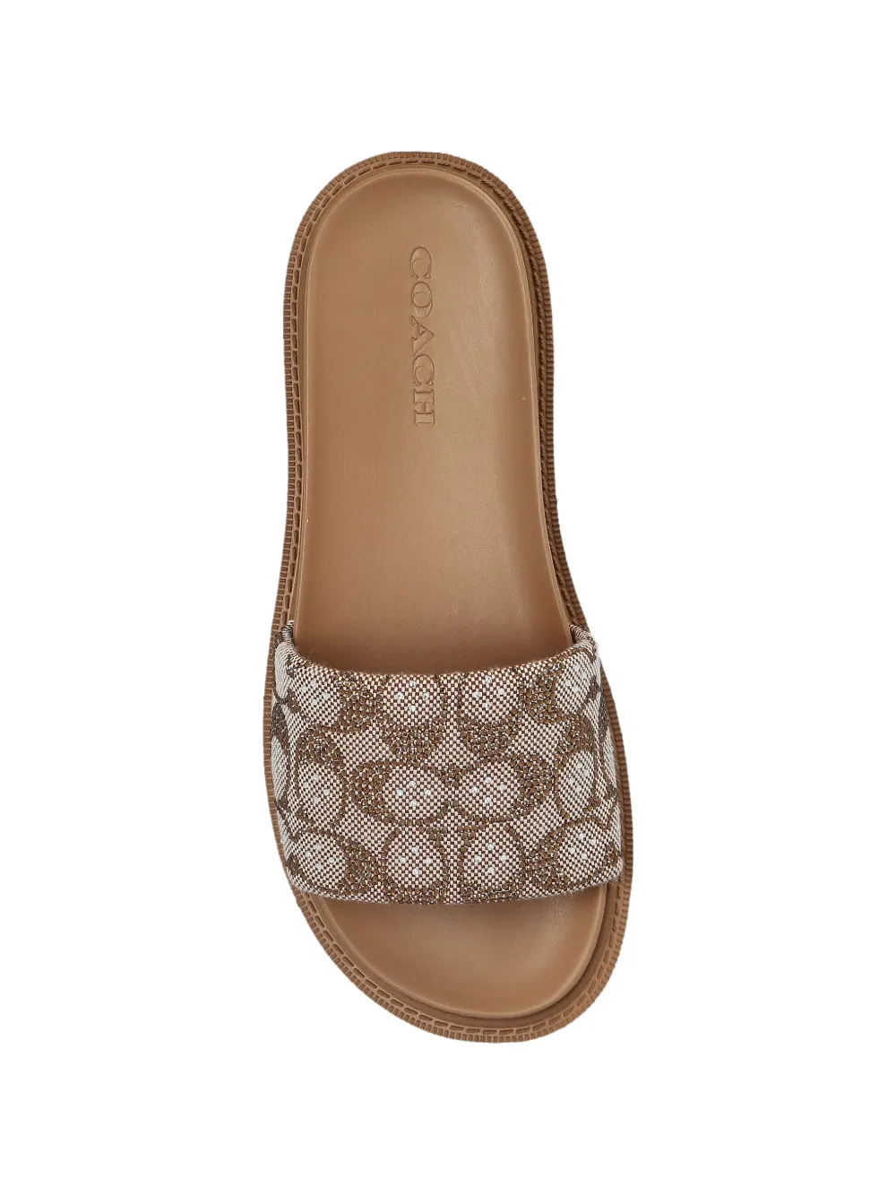 Coach Brynn slippers verfraaid met kristallen Beige