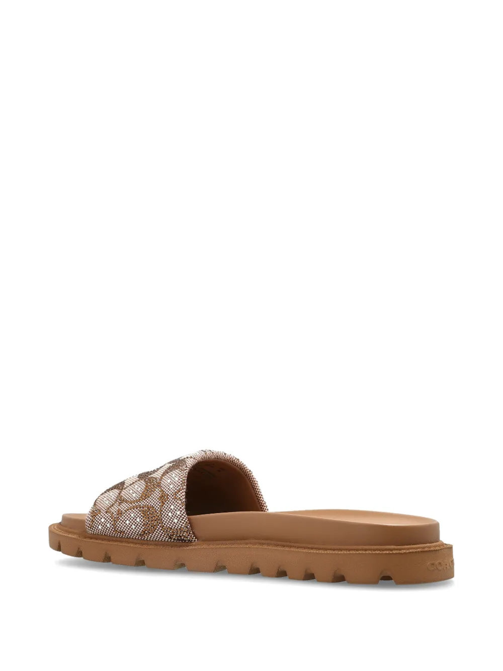 Coach Brynn slippers verfraaid met kristallen Beige