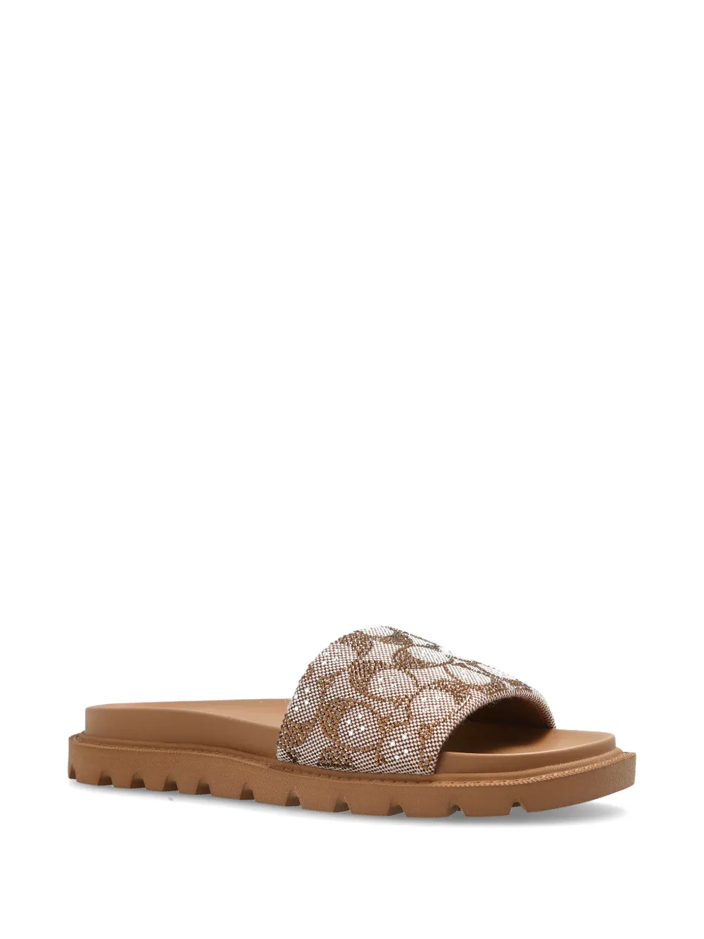 Coach Brynn slippers verfraaid met kristallen Beige