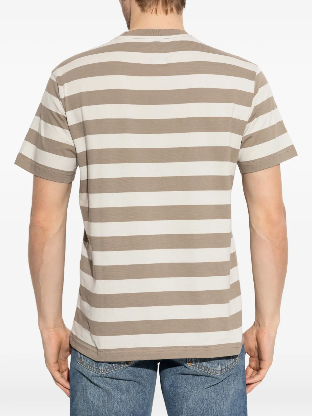 Emporio Armani T-shirt met logopatch Beige