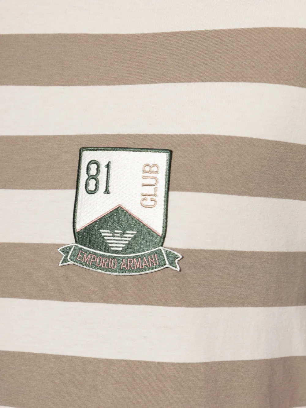 Emporio Armani T-shirt met logopatch Beige