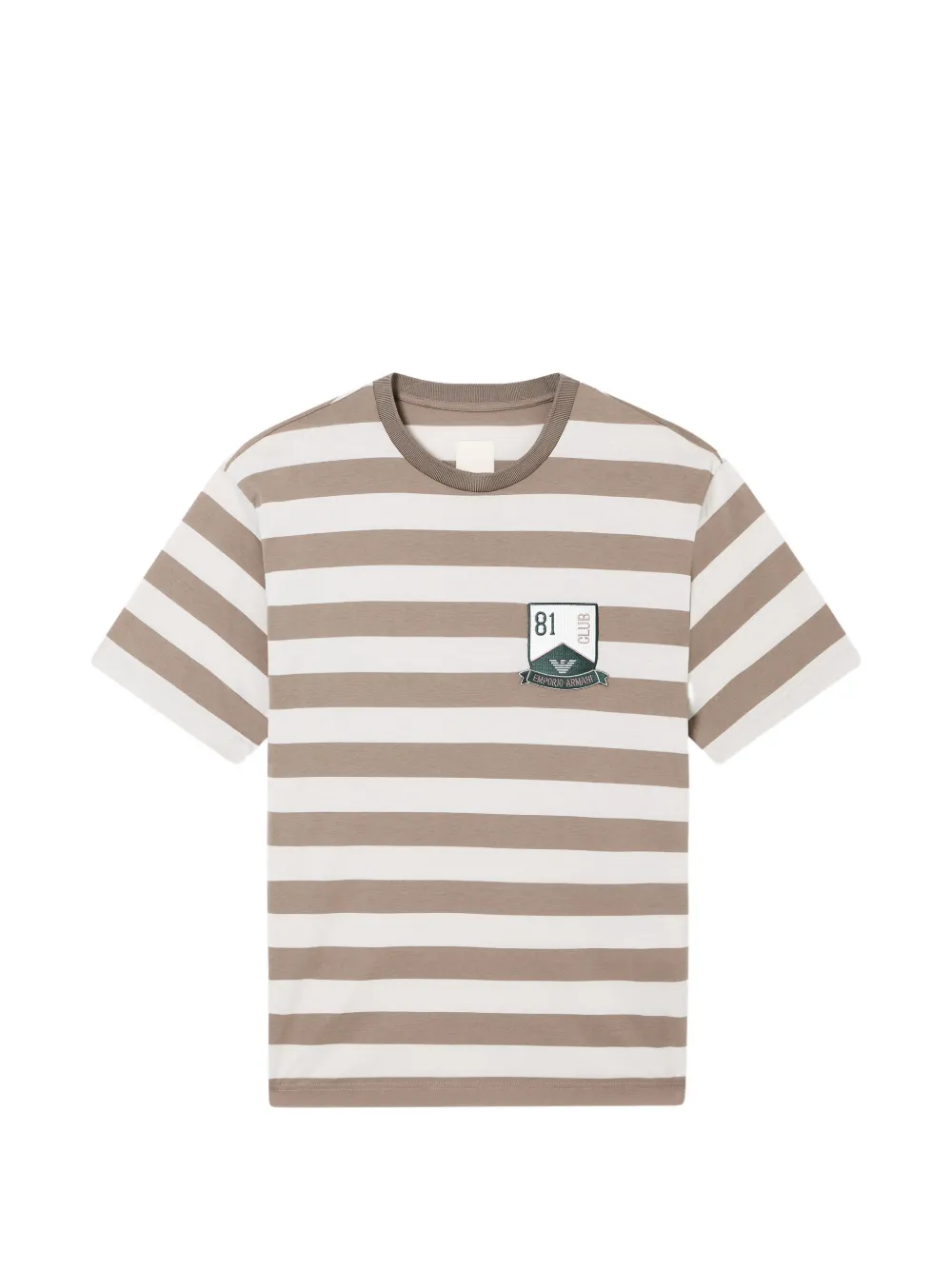 Emporio Armani T-shirt met logopatch Beige