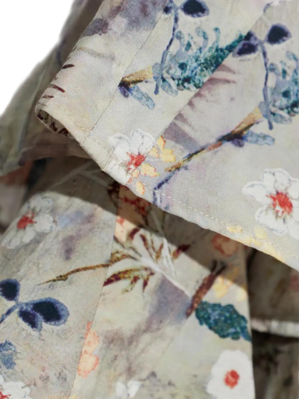 MUNTHE Brazos mini-jurk met bloemenprint en ruches Beige