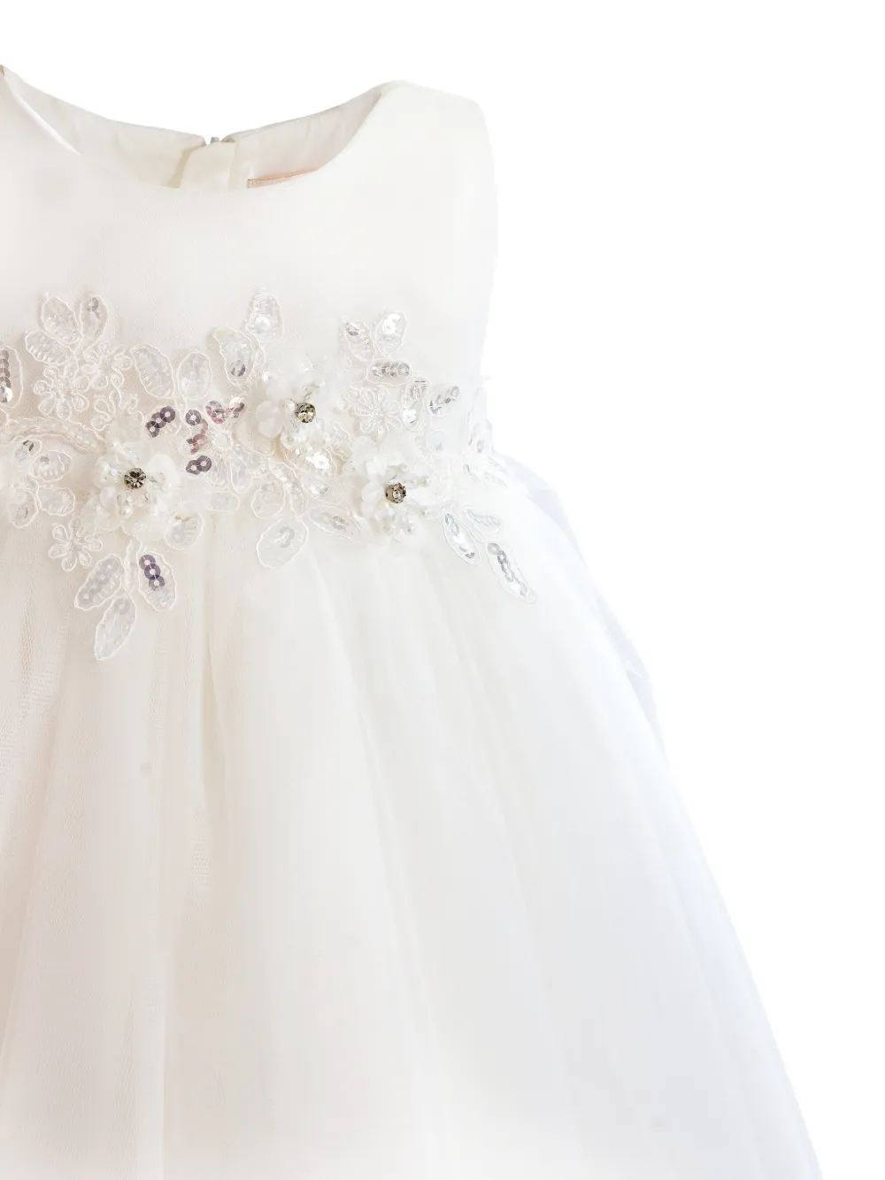  Tulleen Zinara Ribbon-bloom Gown - White 