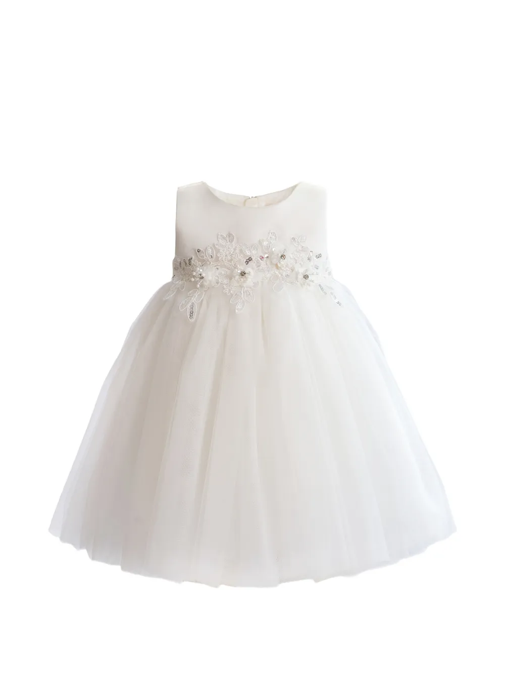 Tulleen Zinara ribbon-bloom gown - Bianco