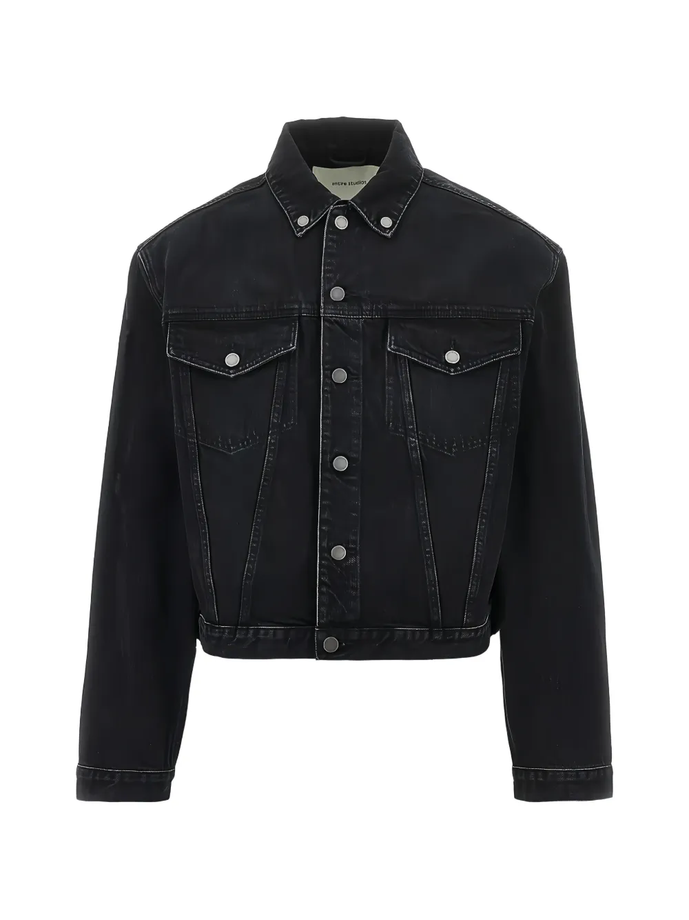 ENTIRE STUDIOS shrunken denim jacket - Nero