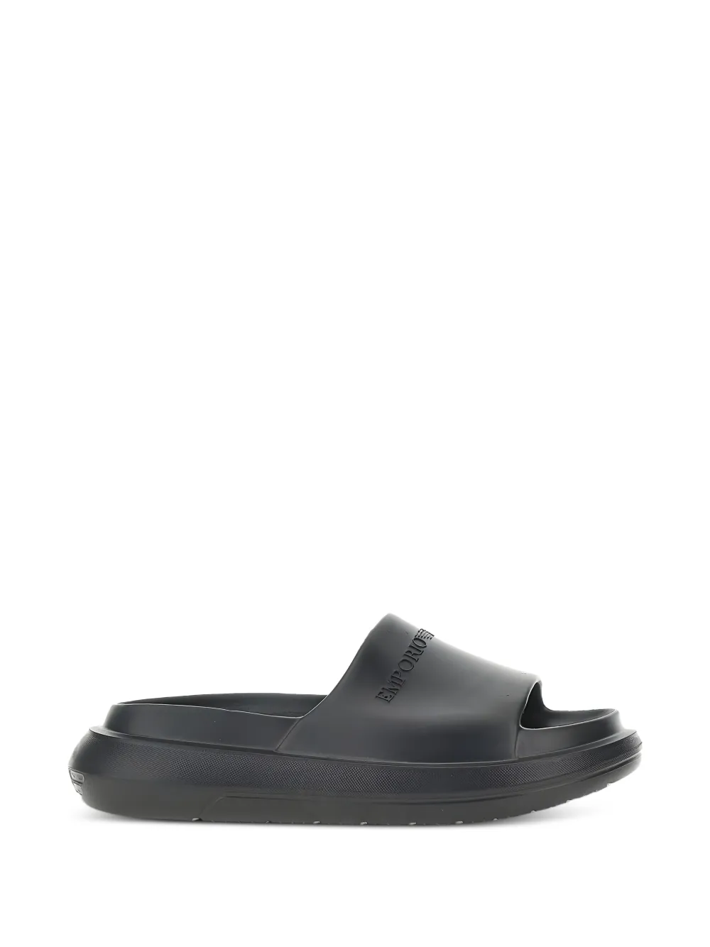 Emporio Armani logo-detail flat sandals - Nero