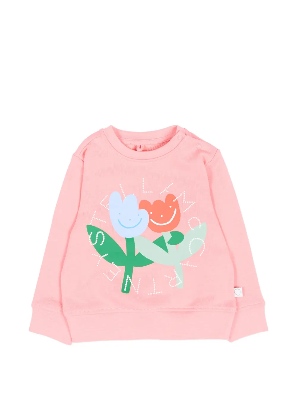 Stella McCartney Kids floral crew-neck sweatshirt - Rosa