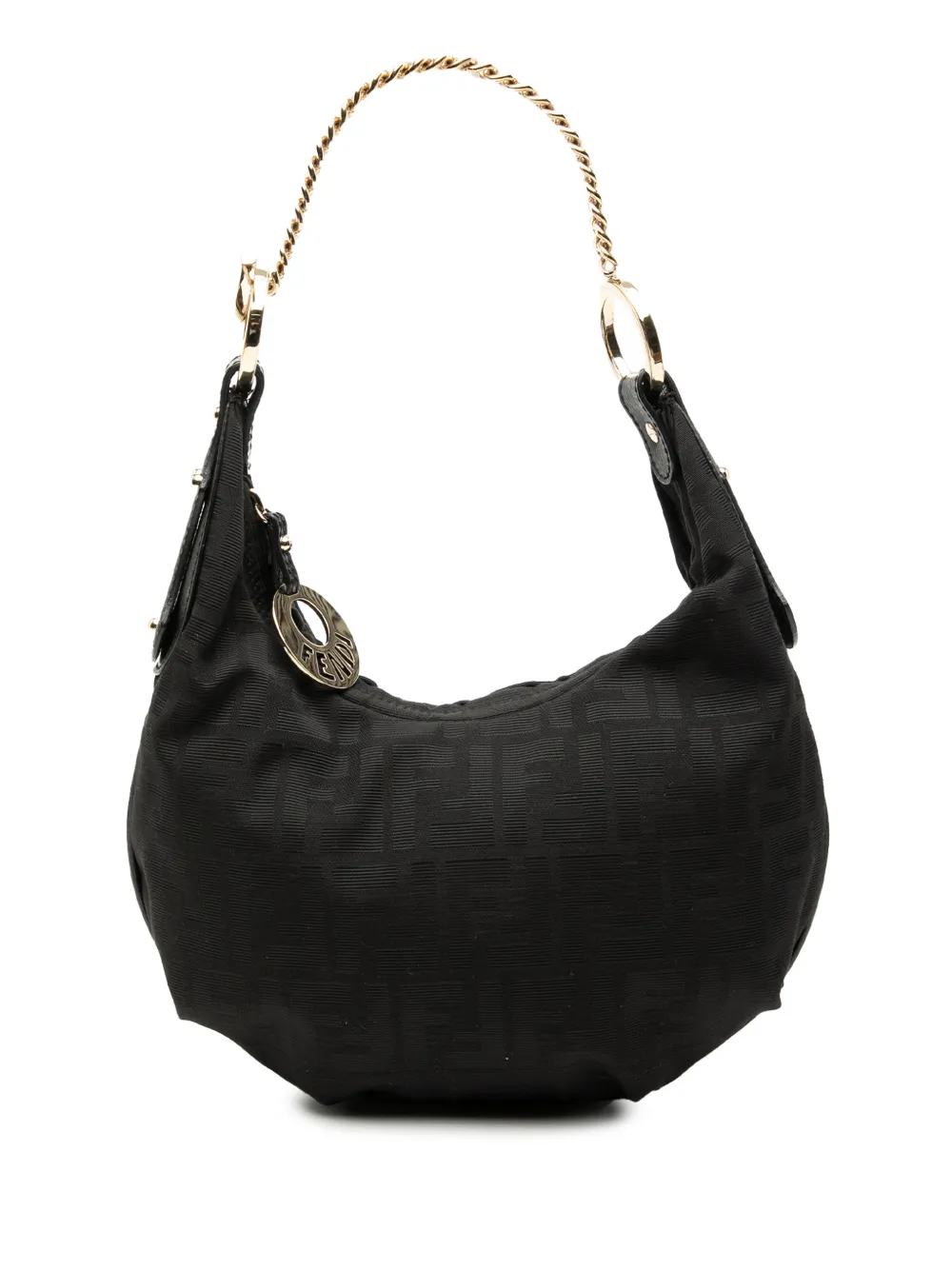 Fendi Pre-Owned 2010-2026 Zucca Canvas Chef Chain hobo bag - Marrone