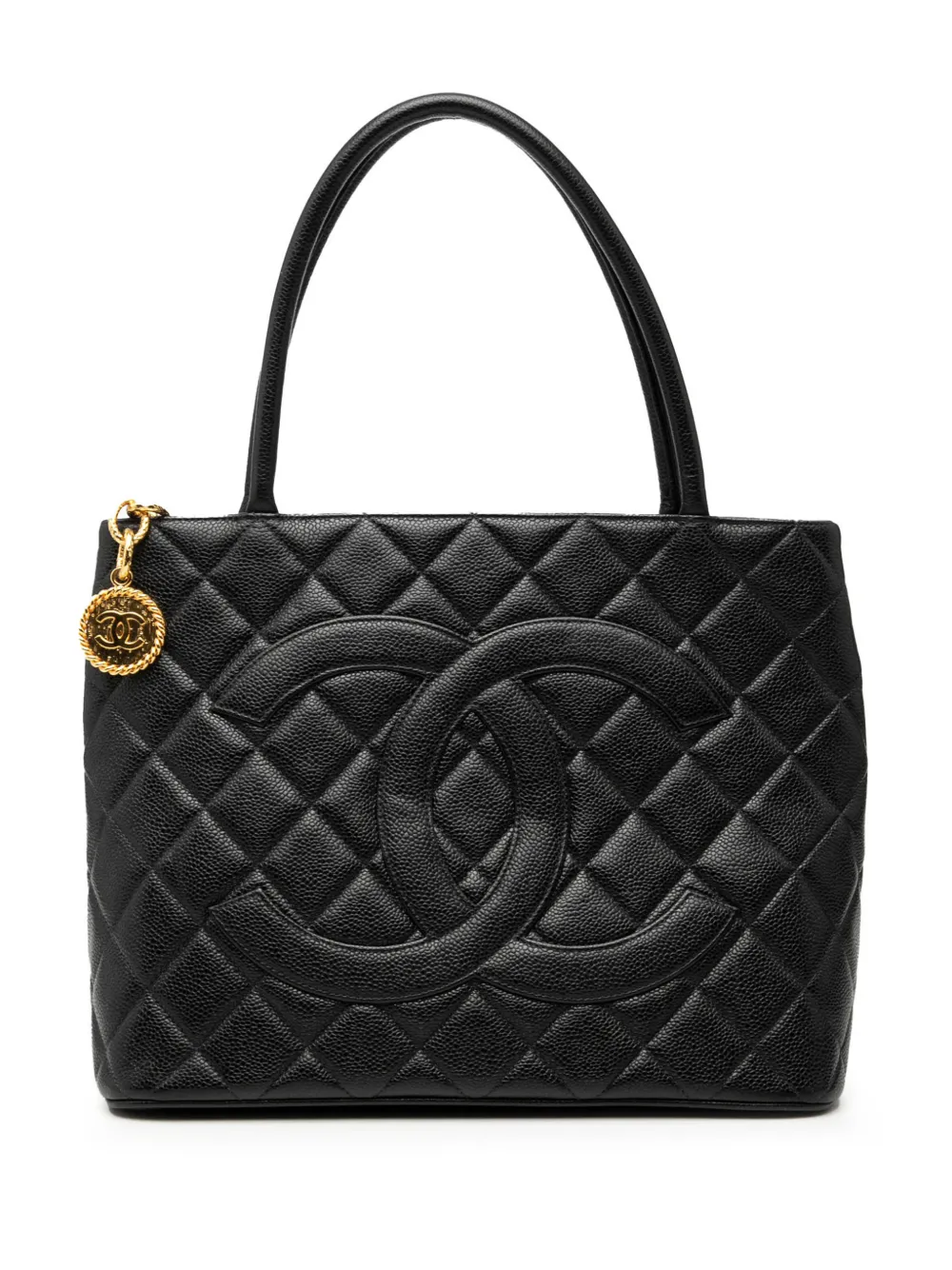 CHANEL Pre-Owned 2000-2002 Caviar Medallion tote bag - Nero