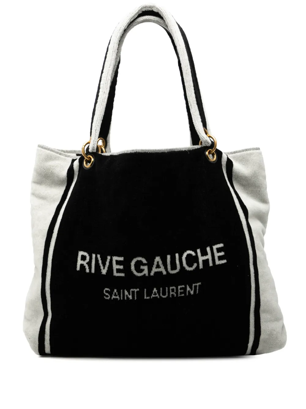 Saint Laurent Pre-Owned 2000-2026 Terry Cloth Rive Gauche tote bag - Nero