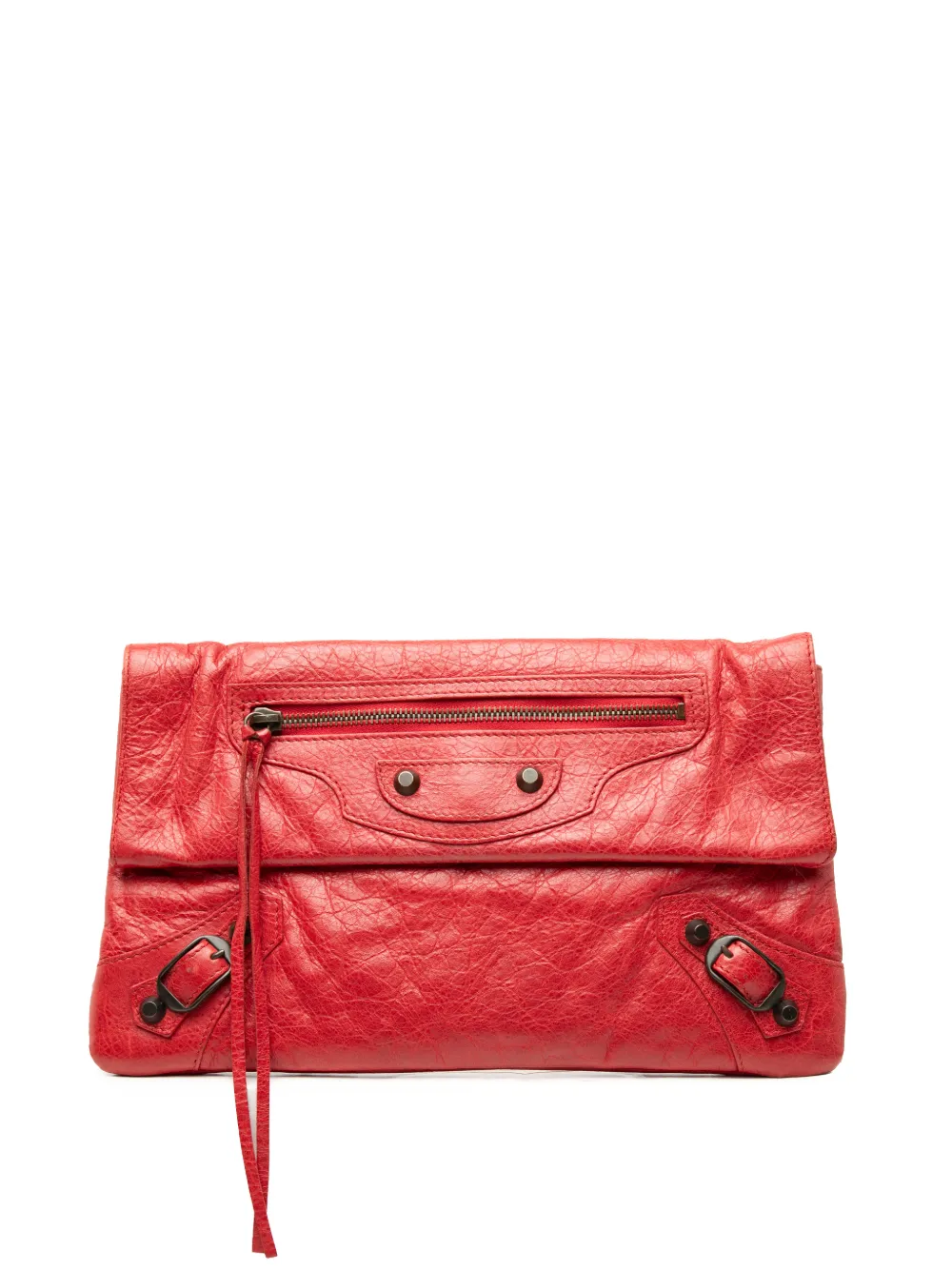 Balenciaga Pre-Owned 2003-2022 Lambskin Motocross Classic City clutch bag - Rosso