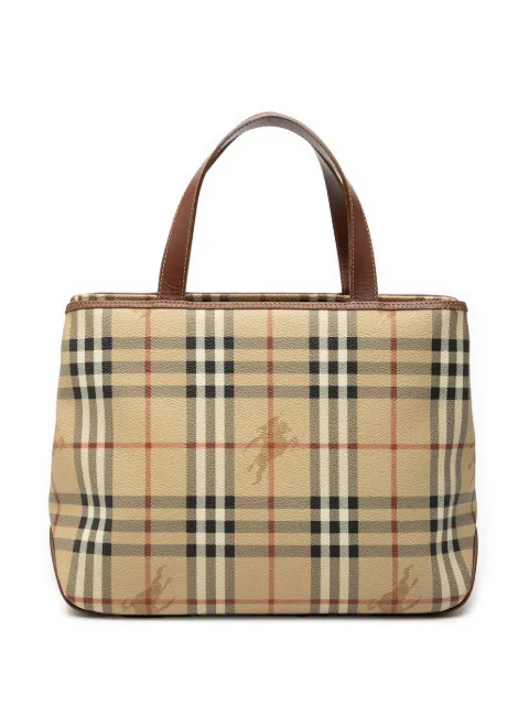 Burberry Pre-Owned tote de lona revestida Haymarket Check 2000-2017