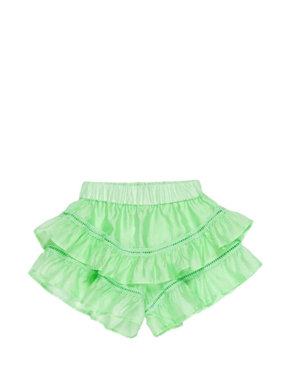 Miss Grant Kids ruffled shorts - Verde