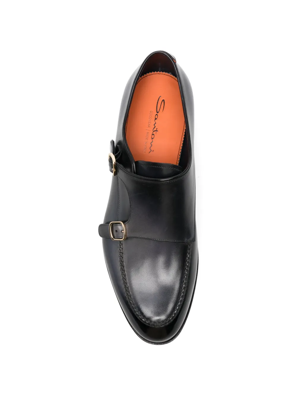 Santoni Leren gespschoenen Blauw