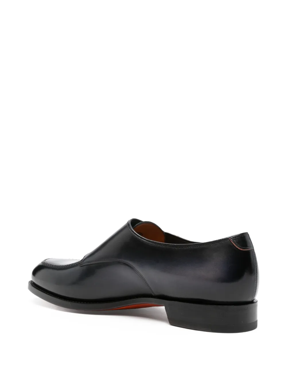 Buckle-Strap Leather Monk Shoes