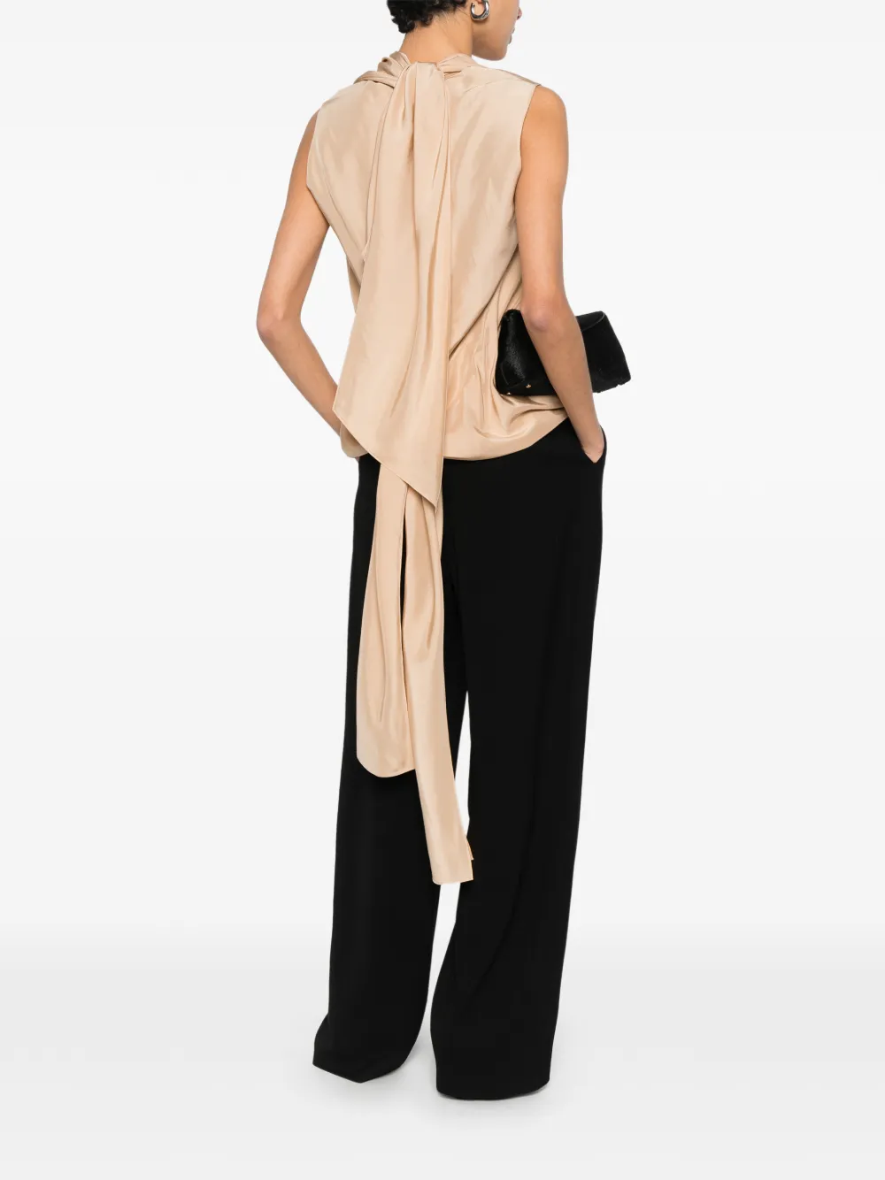  Carven Neck-tie Blouse - Neutrals 