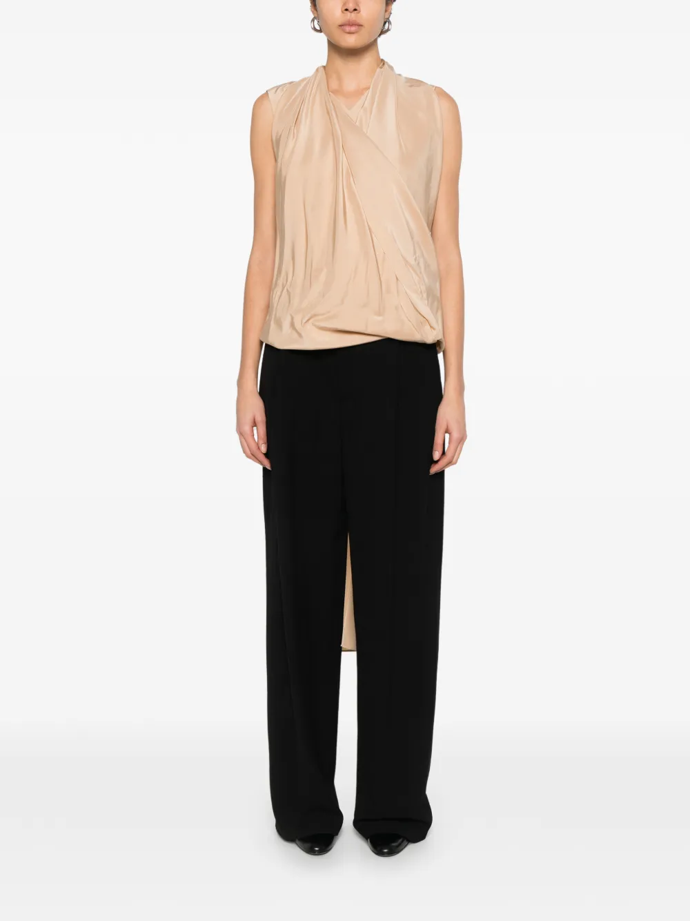  Carven Neck-tie Blouse - Neutrals 