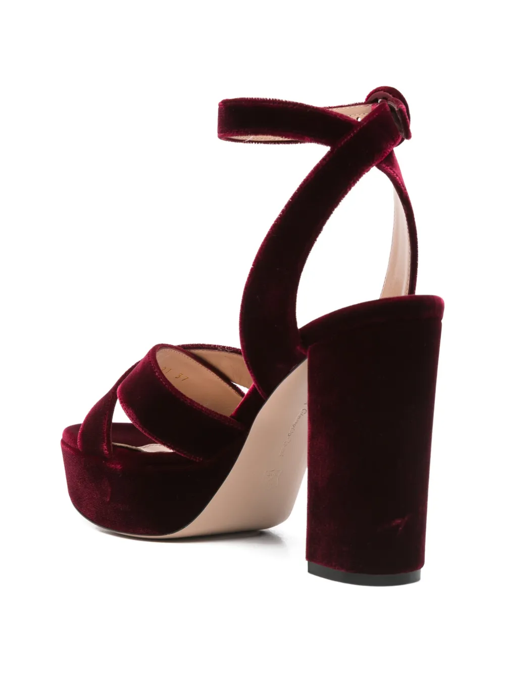 Gianvito Rossi criss-cross-strap heeled sandals Rood