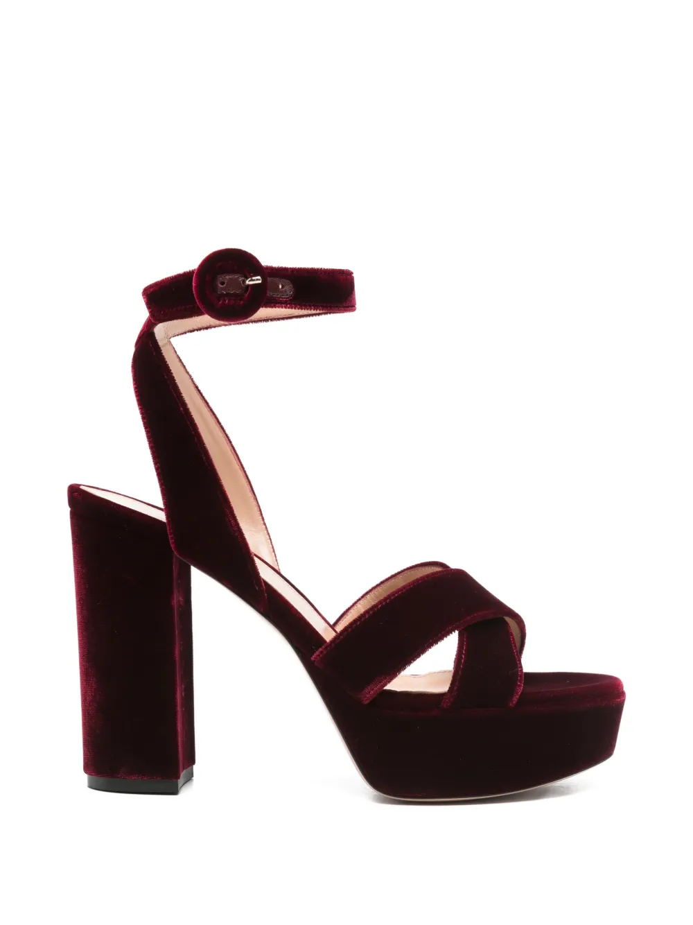 Gianvito Rossi criss-cross-strap heeled sandals Rood