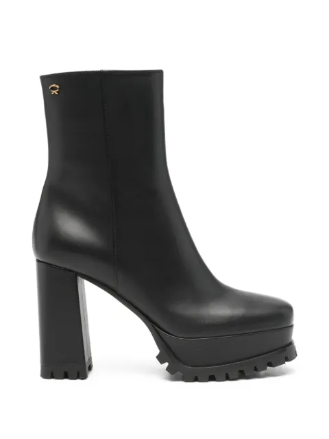 Gianvito Rossi botines de piel con tacón grueso