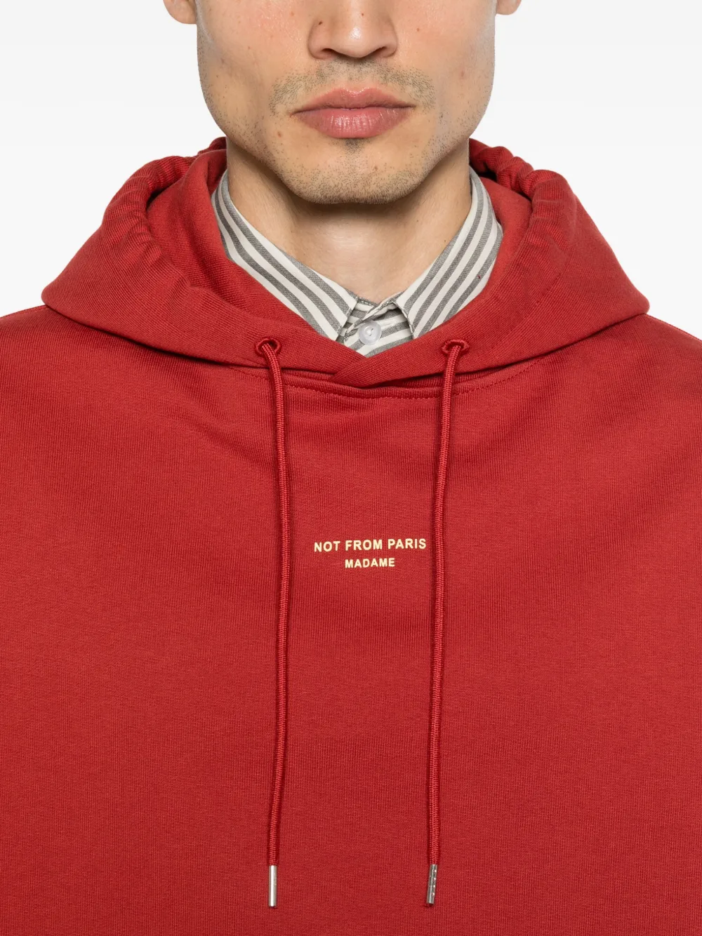 Drôle De Monsieur Slogan hoodie Rood