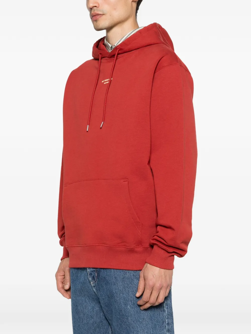 Drôle De Monsieur Slogan hoodie Rood