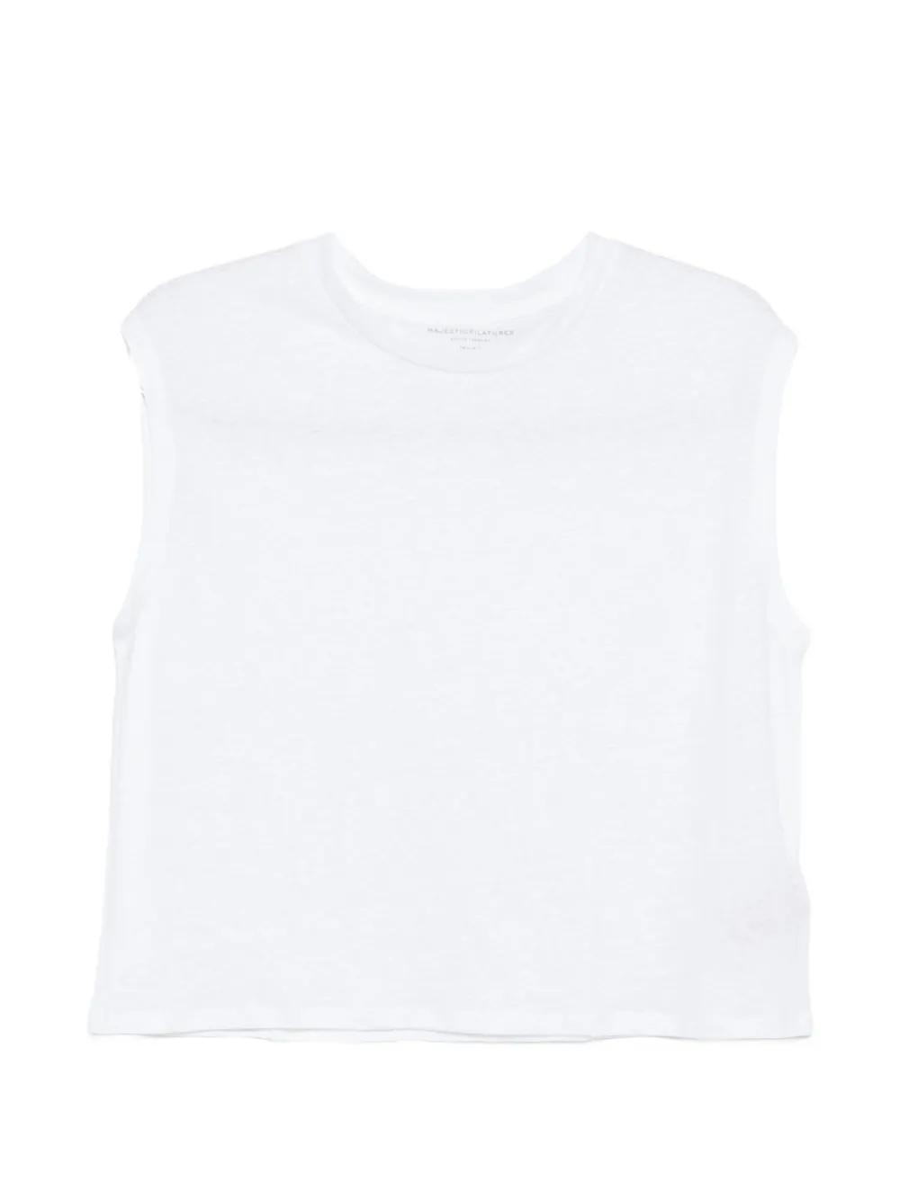 Majestic Filatures crew-neck tank top - Bianco