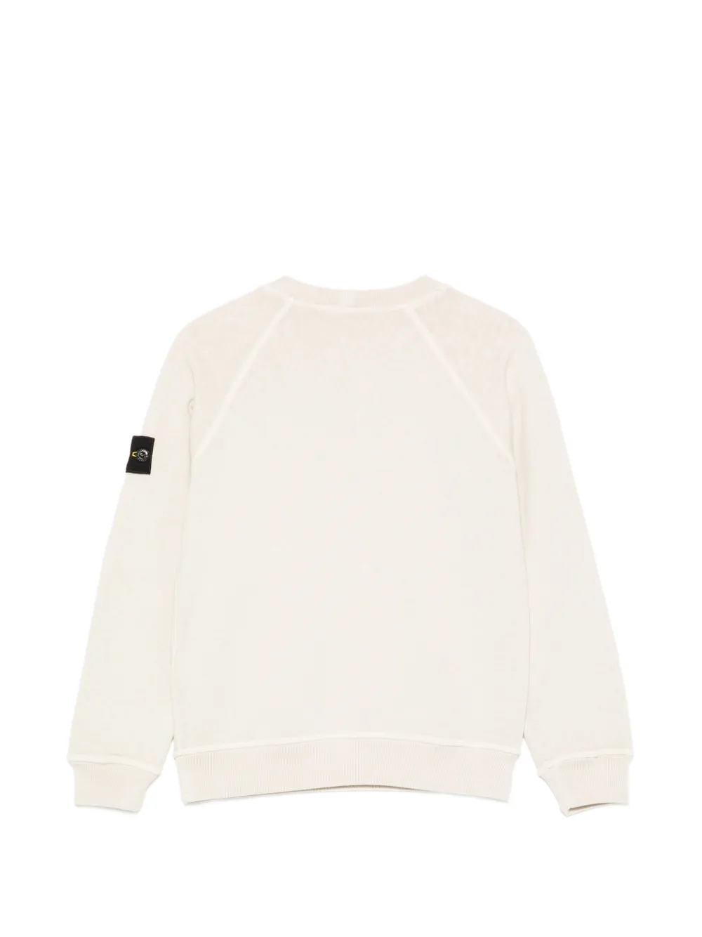 Stone Island Junior Sweater met logopatch en lange mouwen Beige