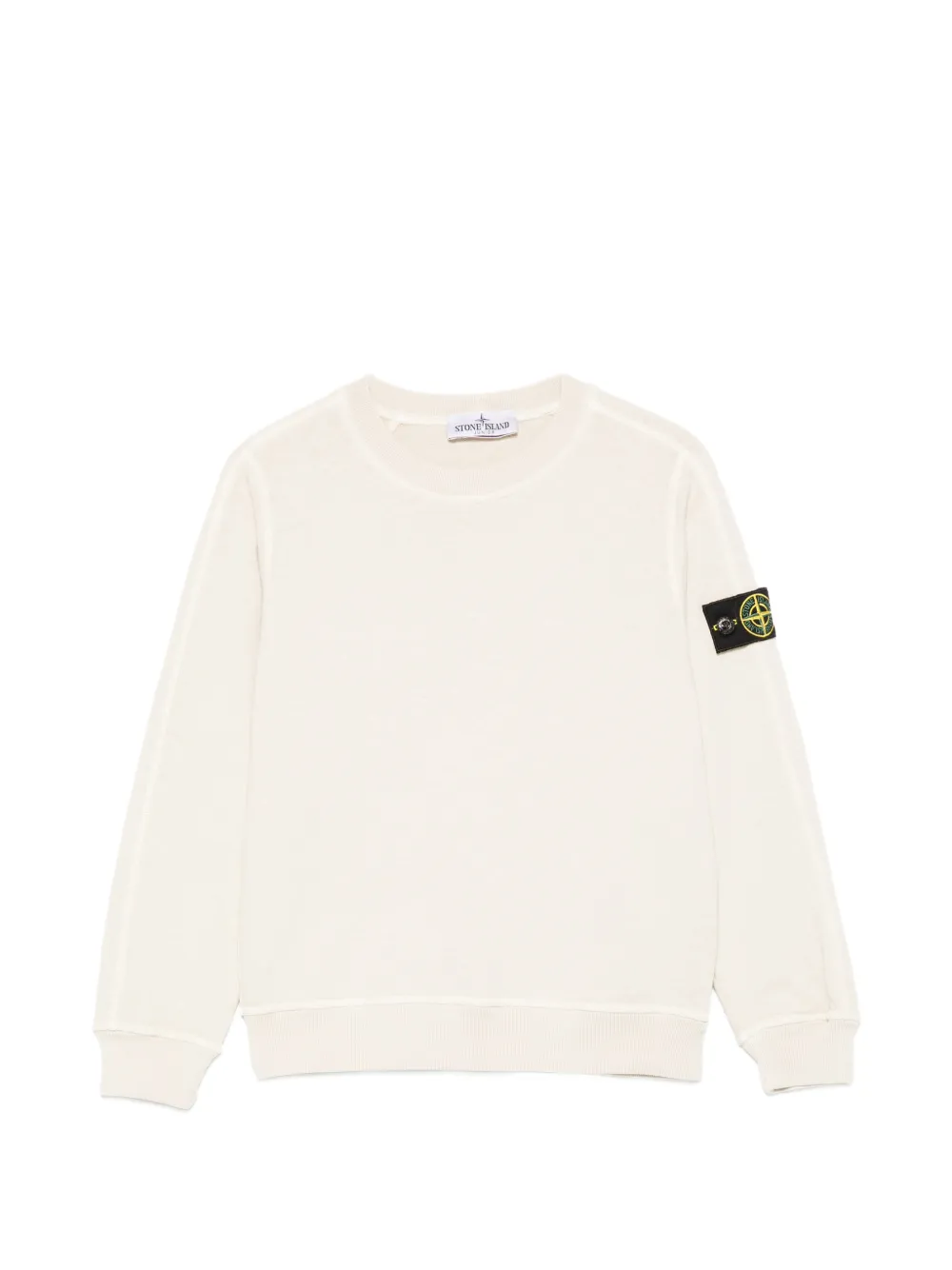 Stone Island Junior long-sleeve logo-patch sweatshirt - Toni neutri