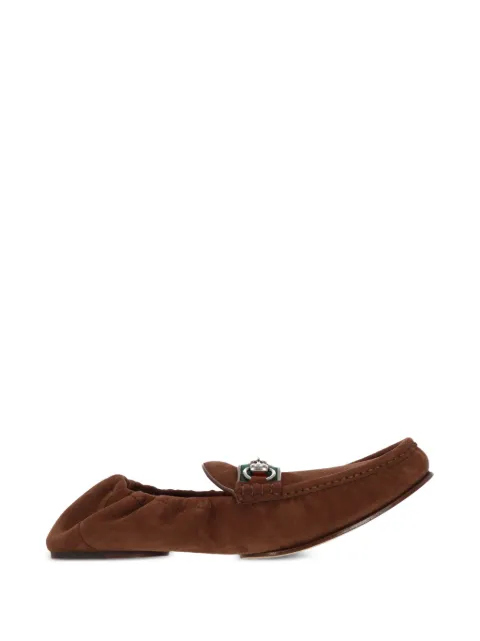 Gucci suede loafers